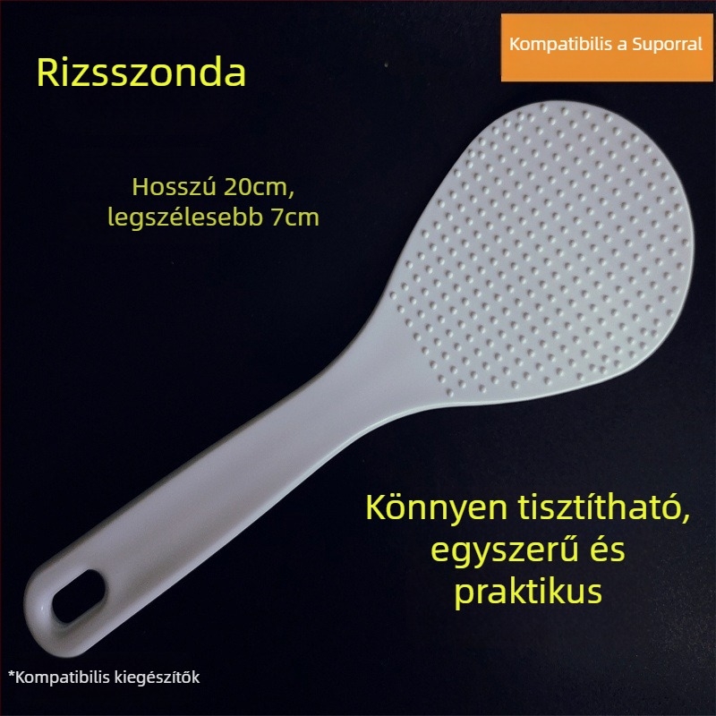 Főző spatula, tapadásmentes, függőleges kialakítás, ABS anyag, élelmiszer-minőségű, kompatibilis a Supor rizsfőzővel