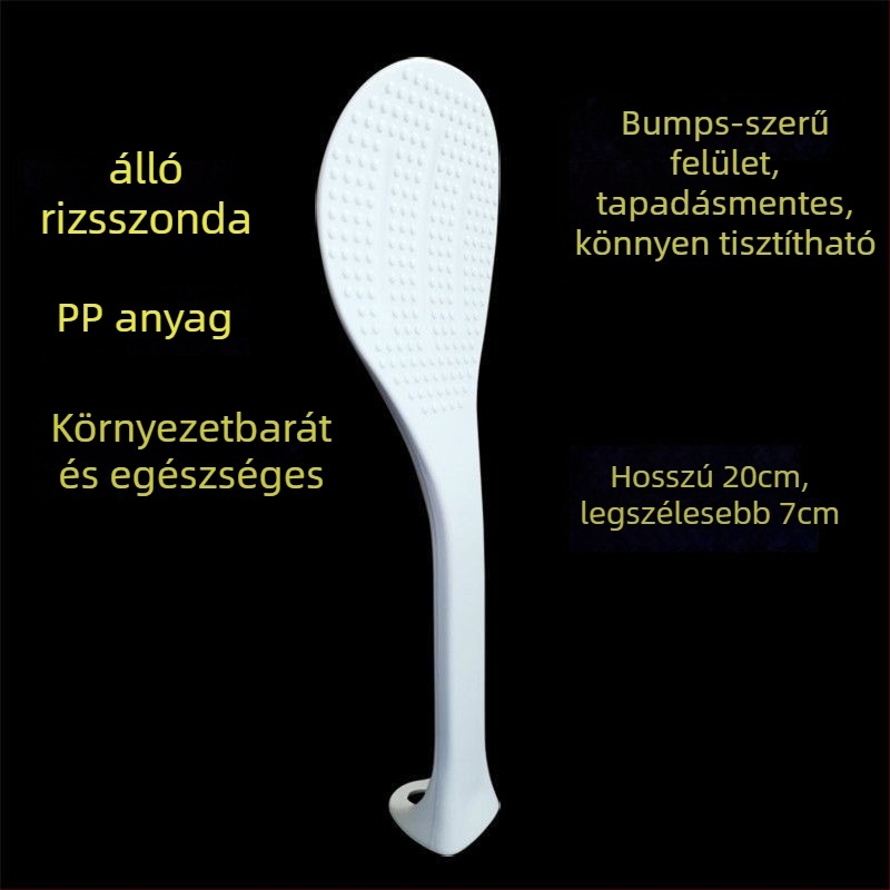 Főző spatula, tapadásmentes, függőleges kialakítás, ABS anyag, élelmiszer-minőségű, kompatibilis a Supor rizsfőzővel