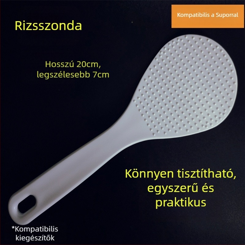 Főző spatula, tapadásmentes, függőleges kialakítás, ABS anyag, élelmiszer-minőségű, kompatibilis a Supor rizsfőzővel