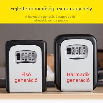 Mechanikus kulcstartó doboz kóddal, KS017, falra szerelhető, macskaszem dizájn, ID-kártyák és bankkártyák számára