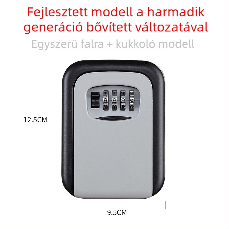 Mechanikus kulcstartó doboz kóddal, KS017, falra szerelhető, macskaszem dizájn, ID-kártyák és bankkártyák számára