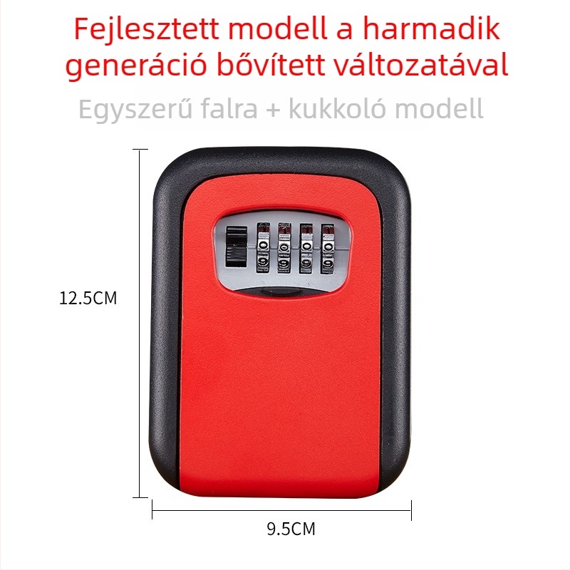 Mechanikus kulcstartó doboz kóddal, KS017, falra szerelhető, macskaszem dizájn, ID-kártyák és bankkártyák számára