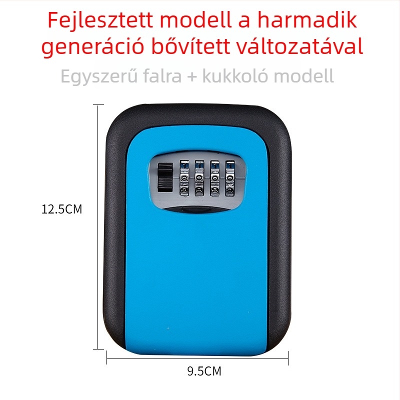 Mechanikus kulcstartó doboz kóddal, KS017, falra szerelhető, macskaszem dizájn, ID-kártyák és bankkártyák számára