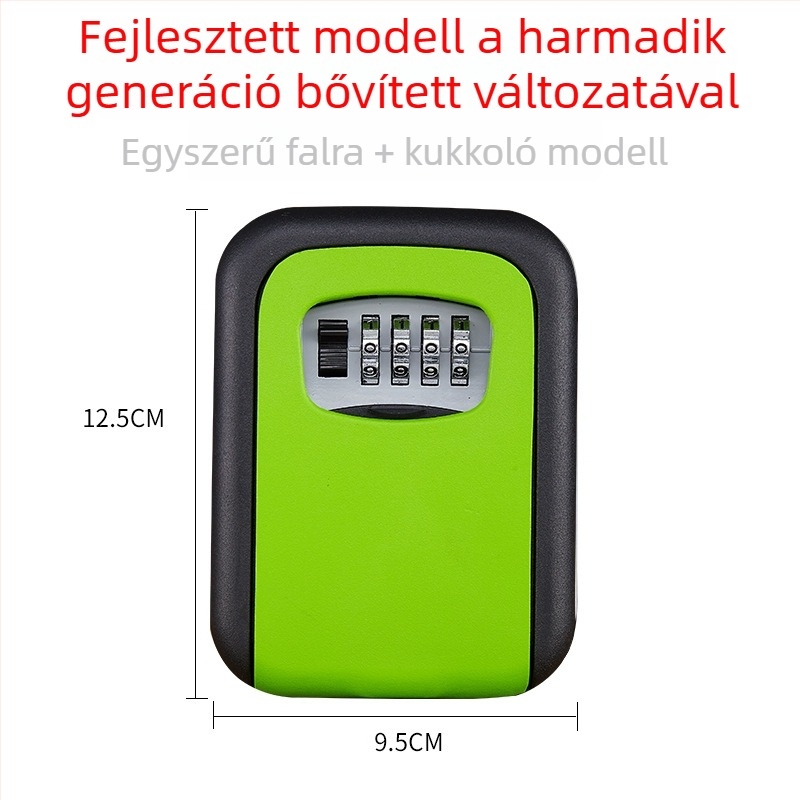 Mechanikus kulcstartó doboz kóddal, KS017, falra szerelhető, macskaszem dizájn, ID-kártyák és bankkártyák számára