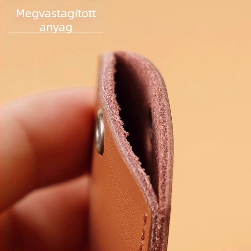 Hozzáférés-vezérlő kártyatartó, csepp alakú, valódi bőr, integrált kulcstartó, ajtó- és lift hozzáférési kártyákhoz