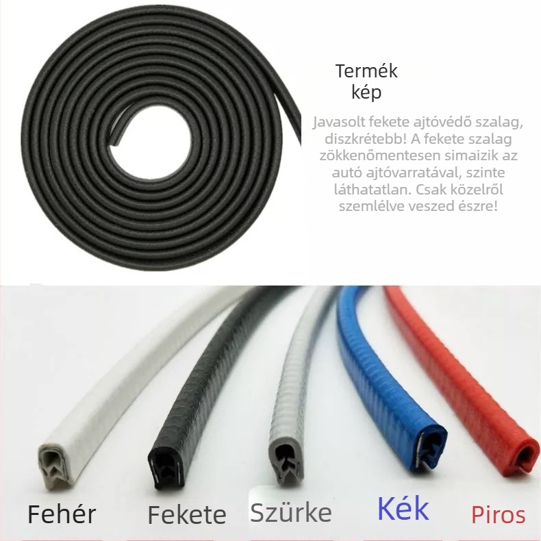 U-formájú gumírozott élvédő klipsz – Ütközőcsík (Anyag: Gumi; Típus: Ütközőcsík; Modell: Általános; Alkalmazható modellek: Általános)