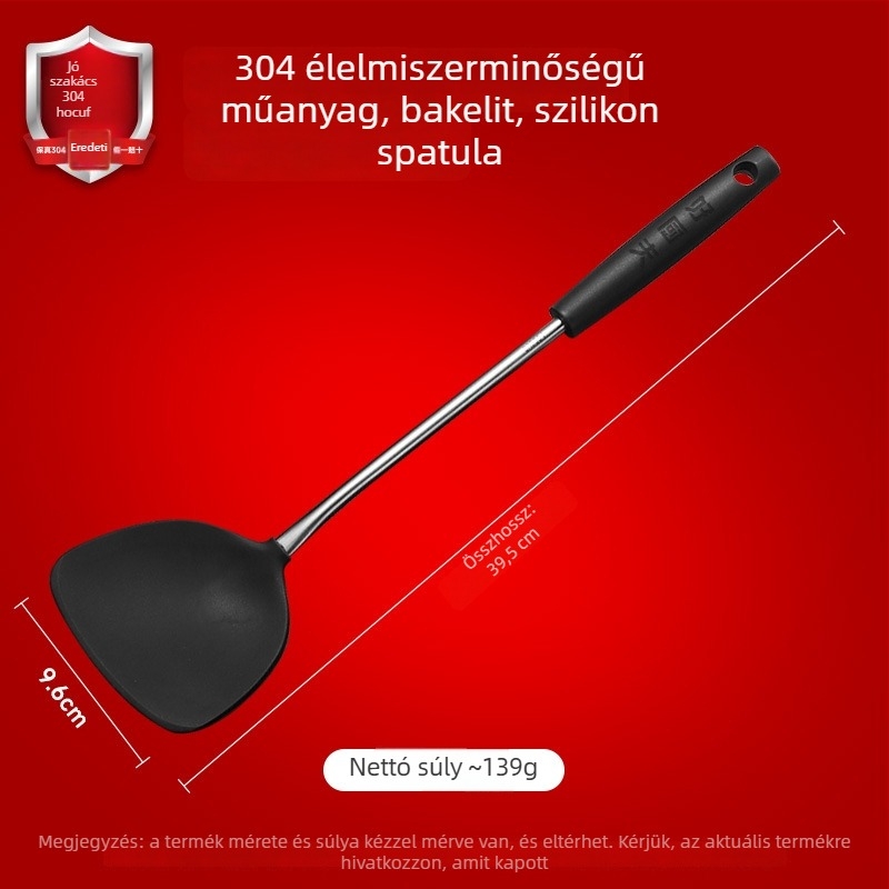 Szilikon konyhai spatula műanyag nyéllel – tapadásmentes, hőálló, égés elleni védelem, Hocuf/Good Chef