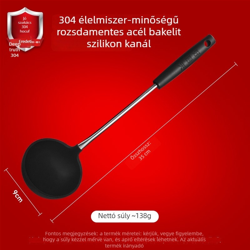 Szilikon konyhai spatula műanyag nyéllel – tapadásmentes, hőálló, égés elleni védelem, Hocuf/Good Chef