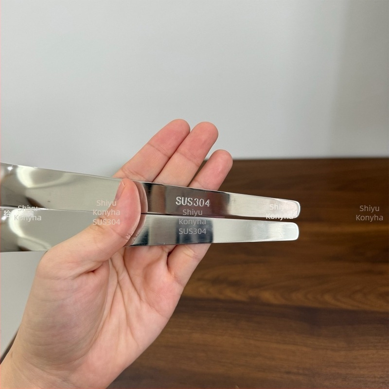 304 rozsdamentes acél hosszú nyelű desszerteskanál, modern minimalist design joghurthoz, fagylalthoz és kávé keveréséhez