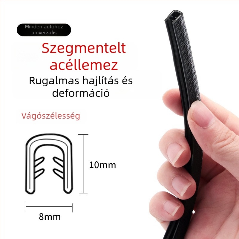 Meihang lökhárító-sáv, PVC + fémlemez, modell Iron paste-free bumper strip, univerzális