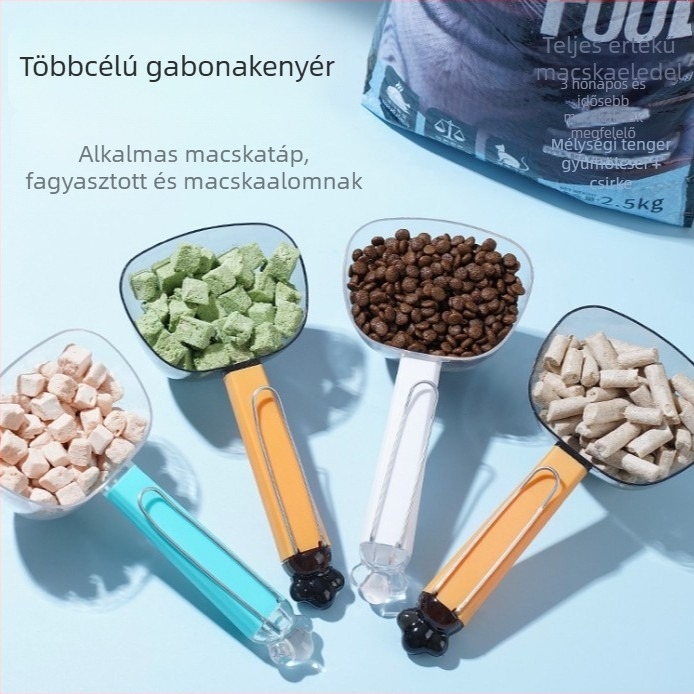 Akril kanál- és spatulakészlet graduált mérőkanalakkal, nagy kapacitás, modern minimalista dizájn