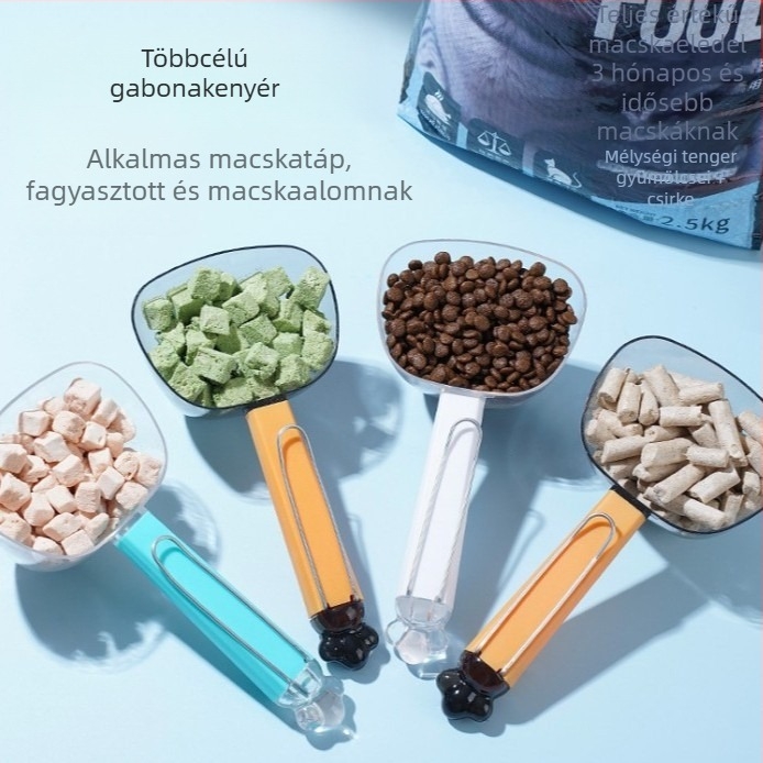 Akril kanál- és spatulakészlet graduált mérőkanalakkal, nagy kapacitás, modern minimalista dizájn