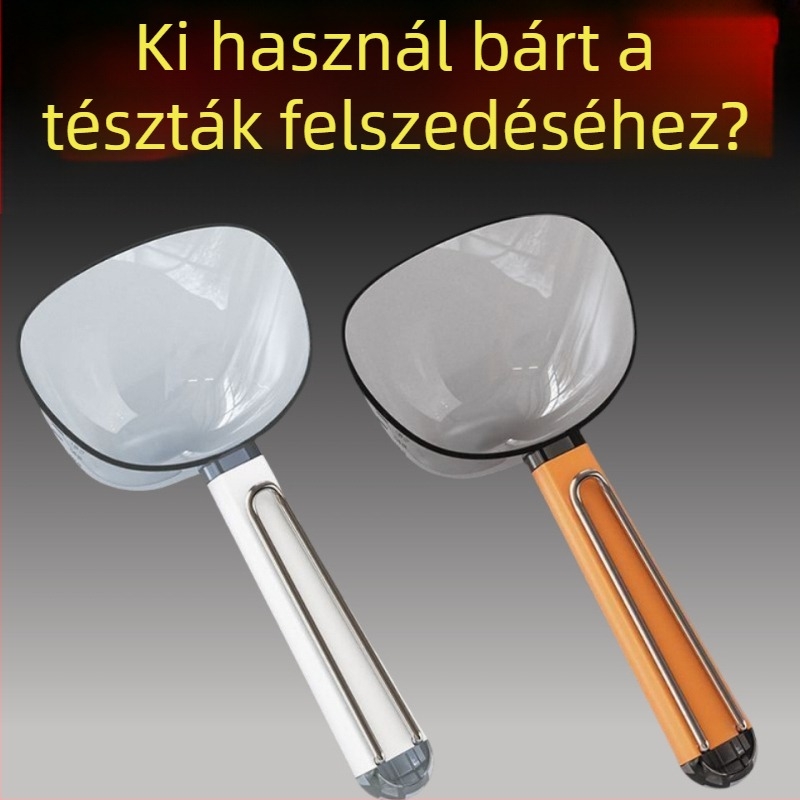 Akril kanál- és spatulakészlet graduált mérőkanalakkal, nagy kapacitás, modern minimalista dizájn