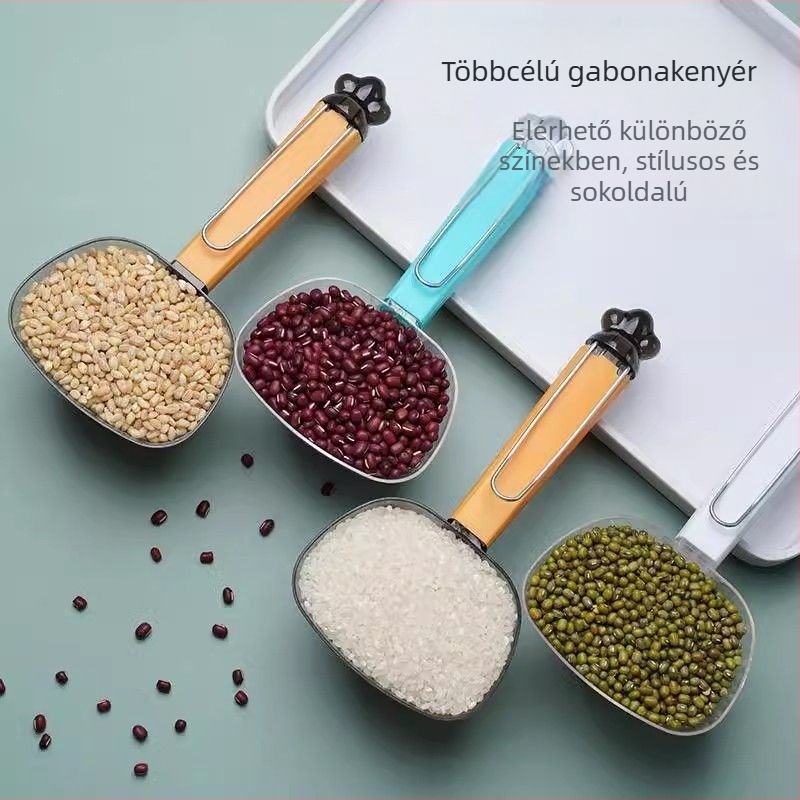 Akril kanál- és spatulakészlet graduált mérőkanalakkal, nagy kapacitás, modern minimalista dizájn