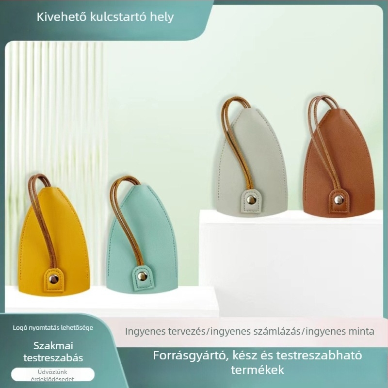 PU anyagú kulcstartó táska, utcai divat stílus, bélés nélküli kivitel, 2023 tavasz, tárolásra