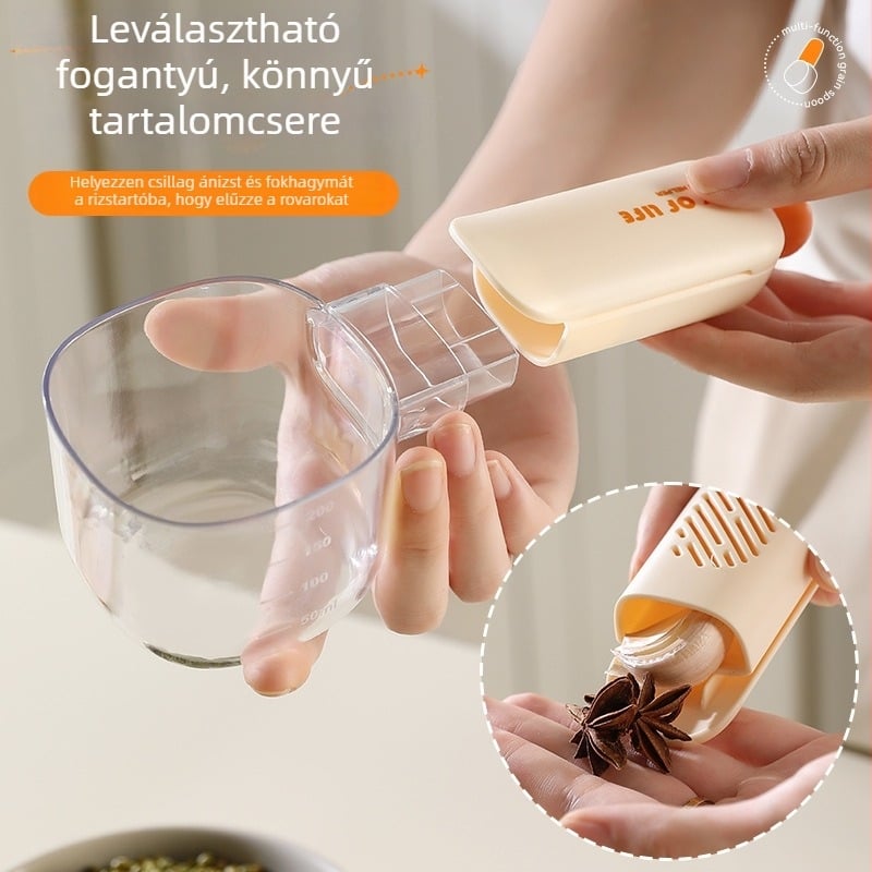 Nagy kapacitású rizsmérő kanál - ABS, PET, PP anyag - modern minimalista dizájn