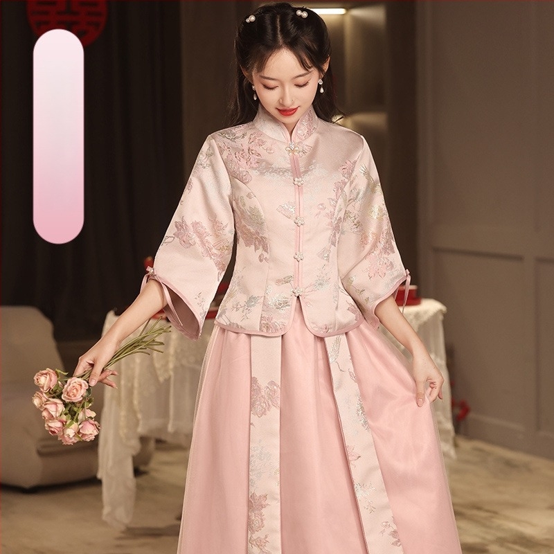 Koszorúslány ruha, nyár 2024, hálószövetes anyag, poliészter 95%+, hosszú szoknya, álló gallér