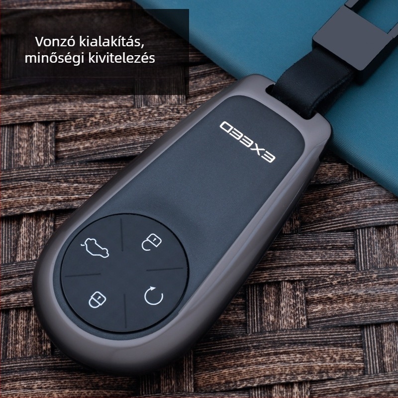 Chongti kulcstartó tok Xingtu Lingyunhoz – cink ötvözet, egyszerű stílus, védő fémcsat