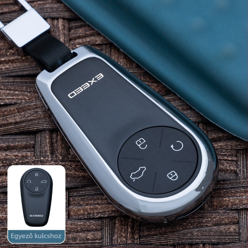 Chongti kulcstartó tok Xingtu Lingyunhoz – cink ötvözet, egyszerű stílus, védő fémcsat