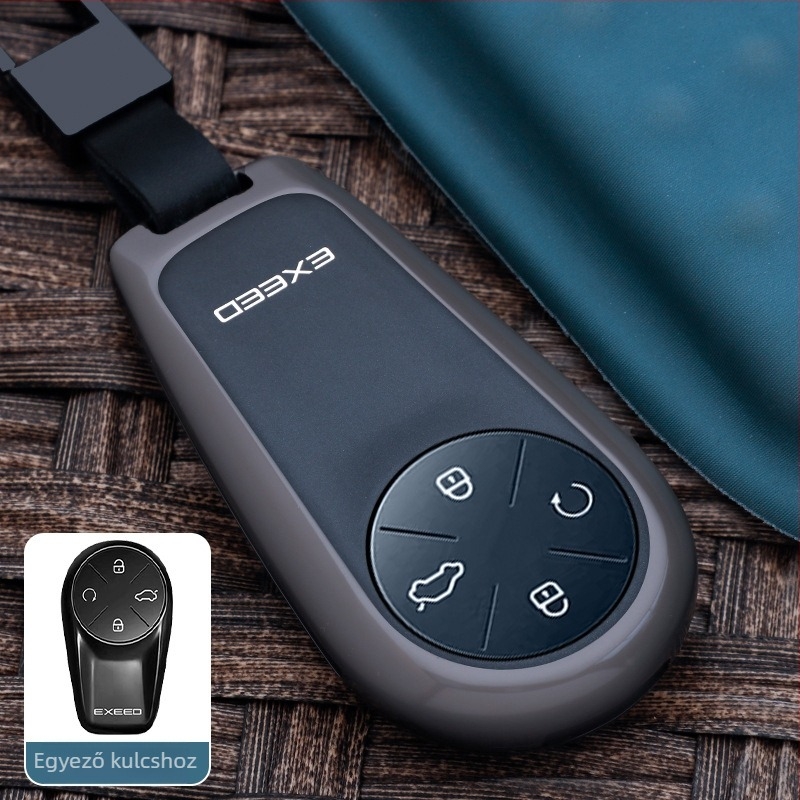 Chongti kulcstartó tok Xingtu Lingyunhoz – cink ötvözet, egyszerű stílus, védő fémcsat