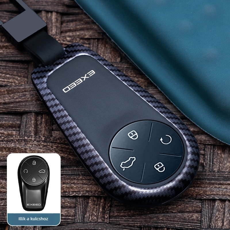 Chongti kulcstartó tok Xingtu Lingyunhoz – cink ötvözet, egyszerű stílus, védő fémcsat