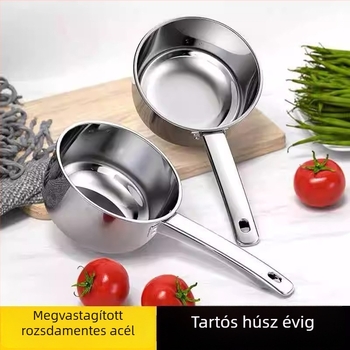 304 rozsdamentes acélból készült víz merőkanál, vastag testű, rövid nyele, hőálló