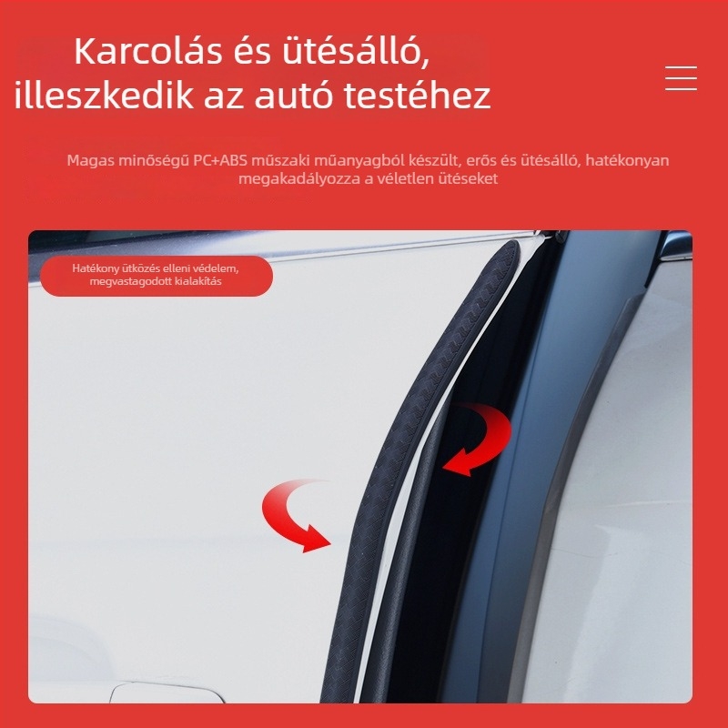 ütközésgátló ajtóvédő szalag, latex, kiterjesztett modell, univerzális alkalmazás