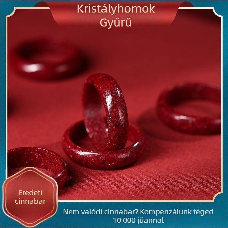 Gyűrű műgyöngyökkel, etnikus stílus, művészi retro ékszer