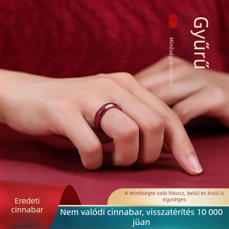 Gyűrű műgyöngyökkel, etnikus stílus, művészi retro ékszer