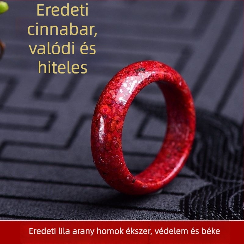 Gyűrű műgyöngyökkel, etnikus stílus, művészi retro ékszer