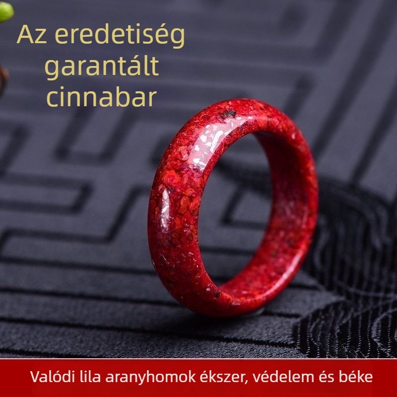 Gyűrű műgyöngyökkel, etnikus stílus, művészi retro ékszer