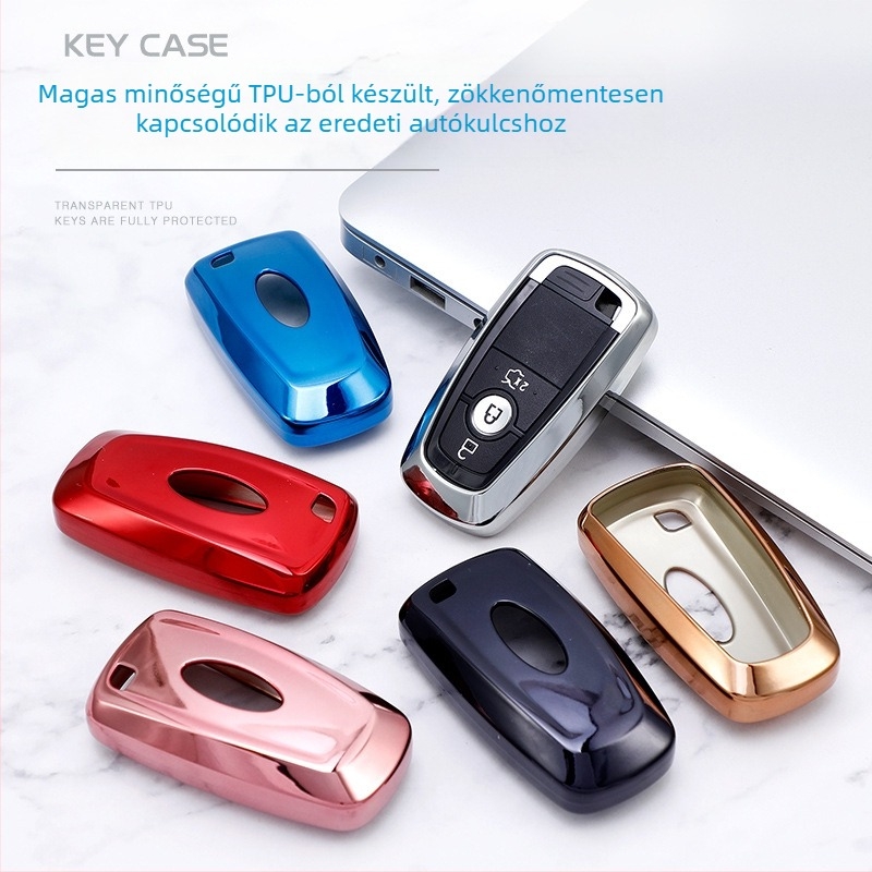 Ford kulcs tok, TPU félhéj kialítás, modell B01K, 36 g, kompatibil Ford Focus/Mondeo/Ranger kulcsokkal