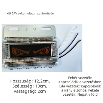 LED hátsó lámpa teherautókhoz démon szem dizájnnal, 24V, IP67 védelem, LED fényforrás, modell Lion dance eye lights, autókhoz, nagy teherautókhoz, tehergépkocsikhoz