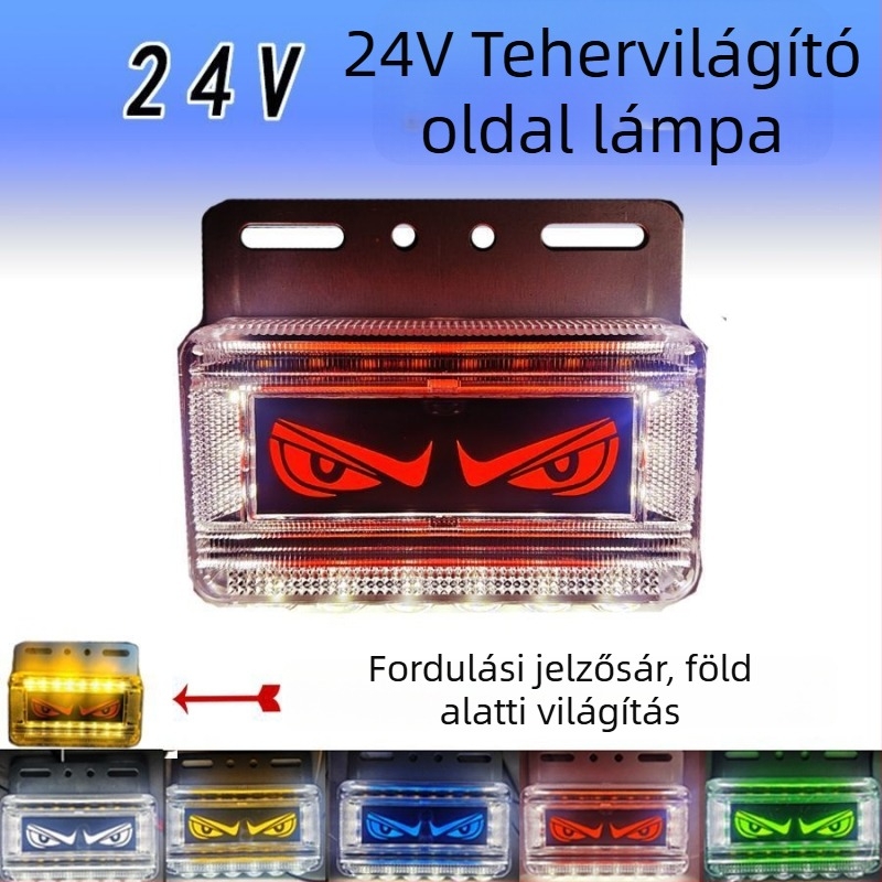 LED hátsó lámpa teherautókhoz démon szem dizájnnal, 24V, IP67 védelem, LED fényforrás, modell Lion dance eye lights, autókhoz, nagy teherautókhoz, tehergépkocsikhoz