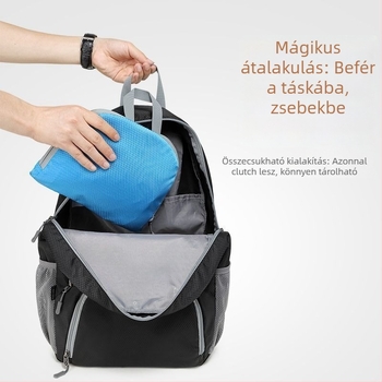 Könnyű, összecsukható hátizsák Oxford anyagból, vízálló, lopás elleni védelemmel, laptop- és telefonzsebbel