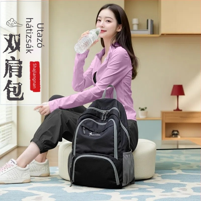 Könnyű, összecsukható hátizsák Oxford anyagból, vízálló, lopás elleni védelemmel, laptop- és telefonzsebbel