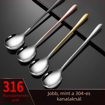 Cheemee 316-os rozsdamentes acél kanál – Evőkanál, Modern minimalist stílus, Tükörfényes felület textilkerek polírozással
