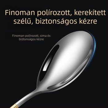 Cheemee 316-os rozsdamentes acél kanál – Evőkanál, Modern minimalist stílus, Tükörfényes felület textilkerek polírozással
