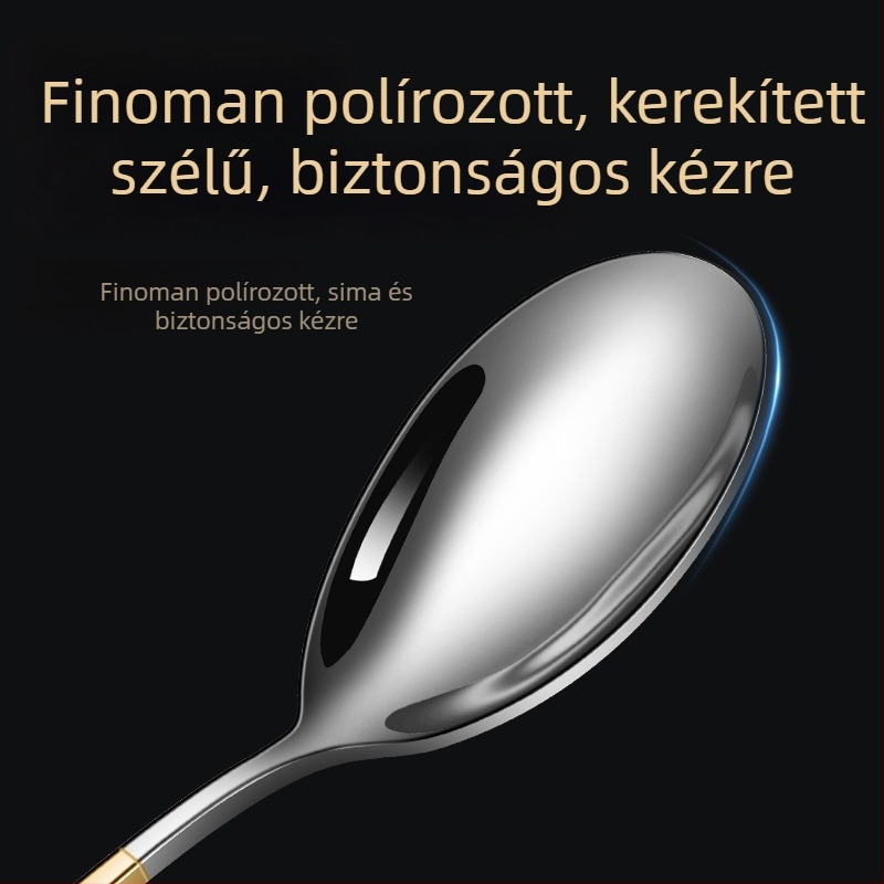 Cheemee 316-os rozsdamentes acél kanál – Evőkanál, Modern minimalist stílus, Tükörfényes felület textilkerek polírozással