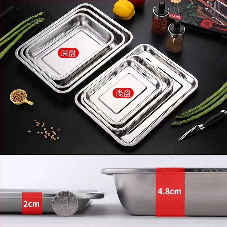 304 rozsdamentes acél pároló tálca, téglalap alakú, kereskedelmi felhasználásra, kompatibil gőzölőkkel, kocsi- és szekrény-együttműködés