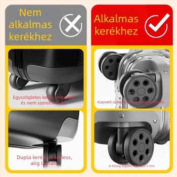 Bőrönd kerék védőfedél — nagy sűrűségű szilikon, kopásálló, megkönnyíti a húzást, univerzális csere