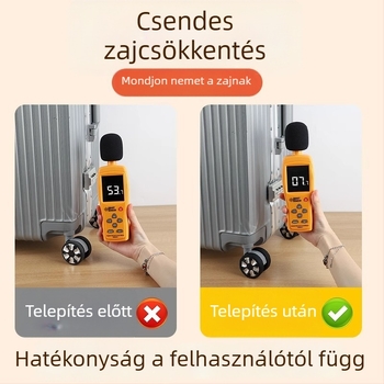 Bőrönd kerék védőfedél — nagy sűrűségű szilikon, kopásálló, megkönnyíti a húzást, univerzális csere