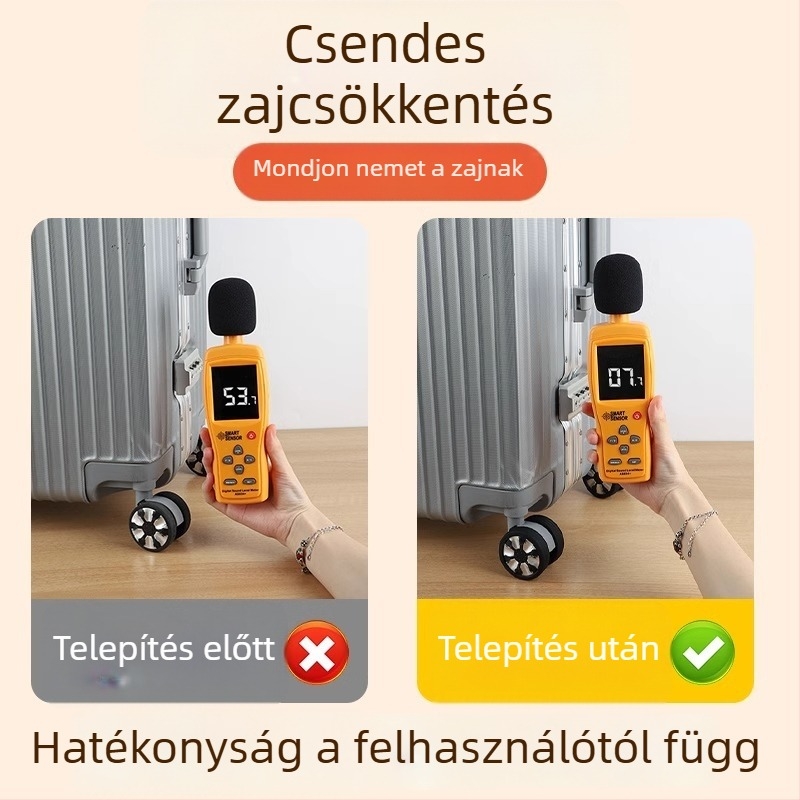 Bőrönd kerék védőfedél — nagy sűrűségű szilikon, kopásálló, megkönnyíti a húzást, univerzális csere