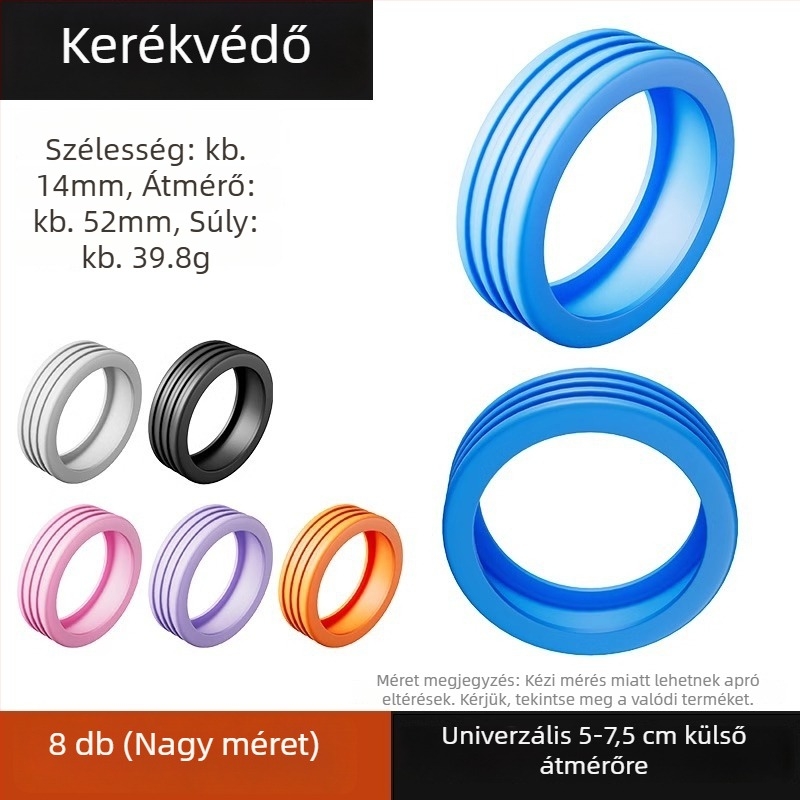 Bőrönd kerék védőfedél — nagy sűrűségű szilikon, kopásálló, megkönnyíti a húzást, univerzális csere