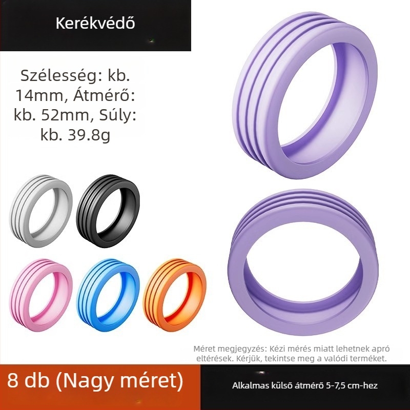 Bőrönd kerék védőfedél — nagy sűrűségű szilikon, kopásálló, megkönnyíti a húzást, univerzális csere