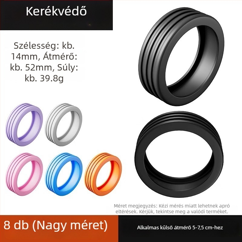 Bőrönd kerék védőfedél — nagy sűrűségű szilikon, kopásálló, megkönnyíti a húzást, univerzális csere