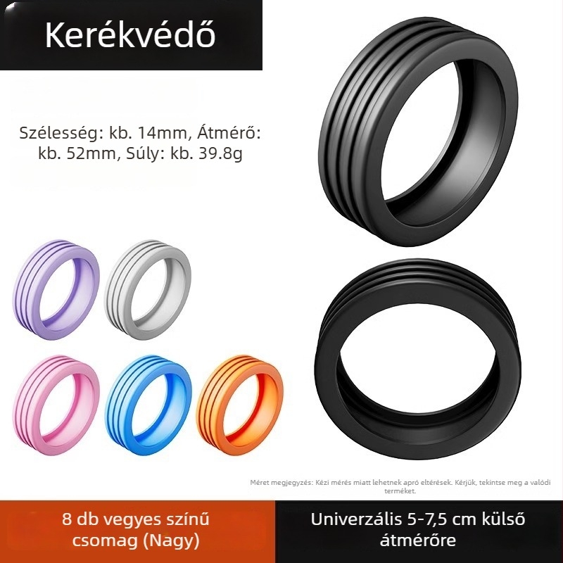 Bőrönd kerék védőfedél — nagy sűrűségű szilikon, kopásálló, megkönnyíti a húzást, univerzális csere