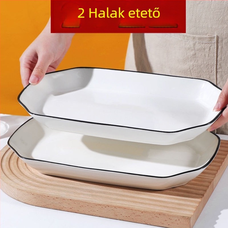 Kerámiás halgőzölő tál, magas minőségű háztartási edény, gépi gyártású