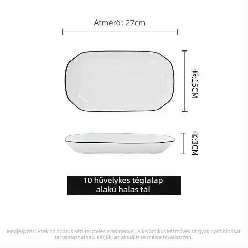 Kerámiás halgőzölő tál, magas minőségű háztartási edény, gépi gyártású