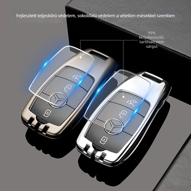 Mercedes-Benz GLC kulcstartó tok – cinkötvözet, retro stílus, testreszabás elérhető